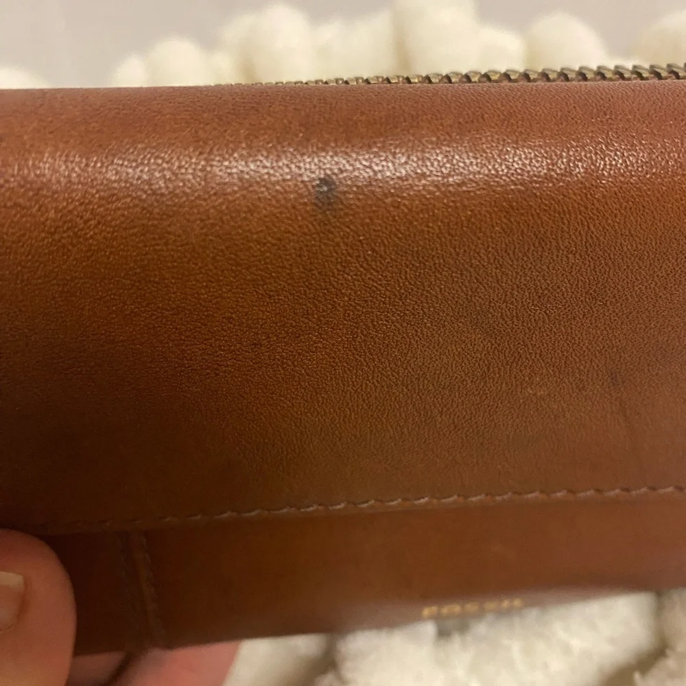 Fossil Chestnut Brown Jori Leather Fold Wallet